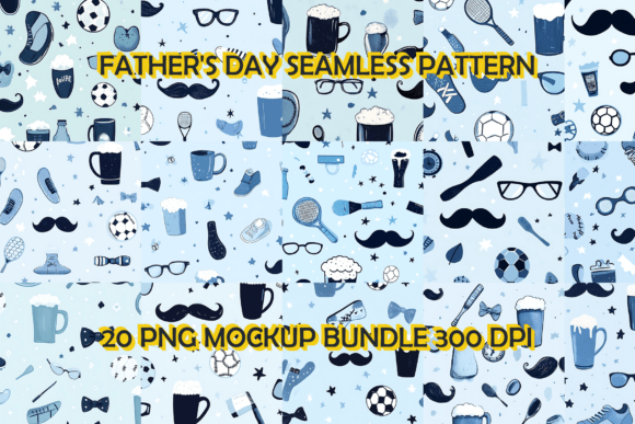 Download Father's Day Seamless Pattern Background Bundle - Father's day Collection