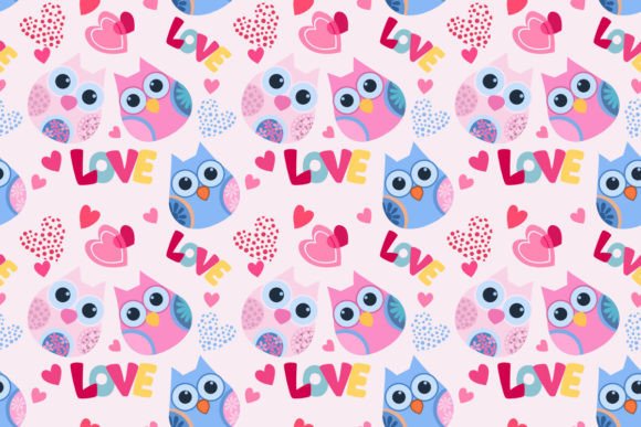 Download Cute Owl with Heart Shape Pattern. - Premium Resources