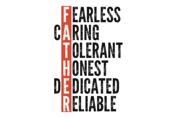 Download Father's Day SVG Design,Fearless,caring - Father's day Collection