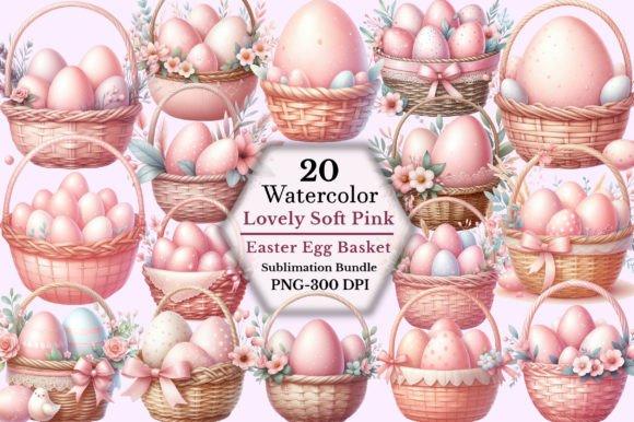 Download Lovely Soft Pink Easter Egg Basket - Soft pink Collection